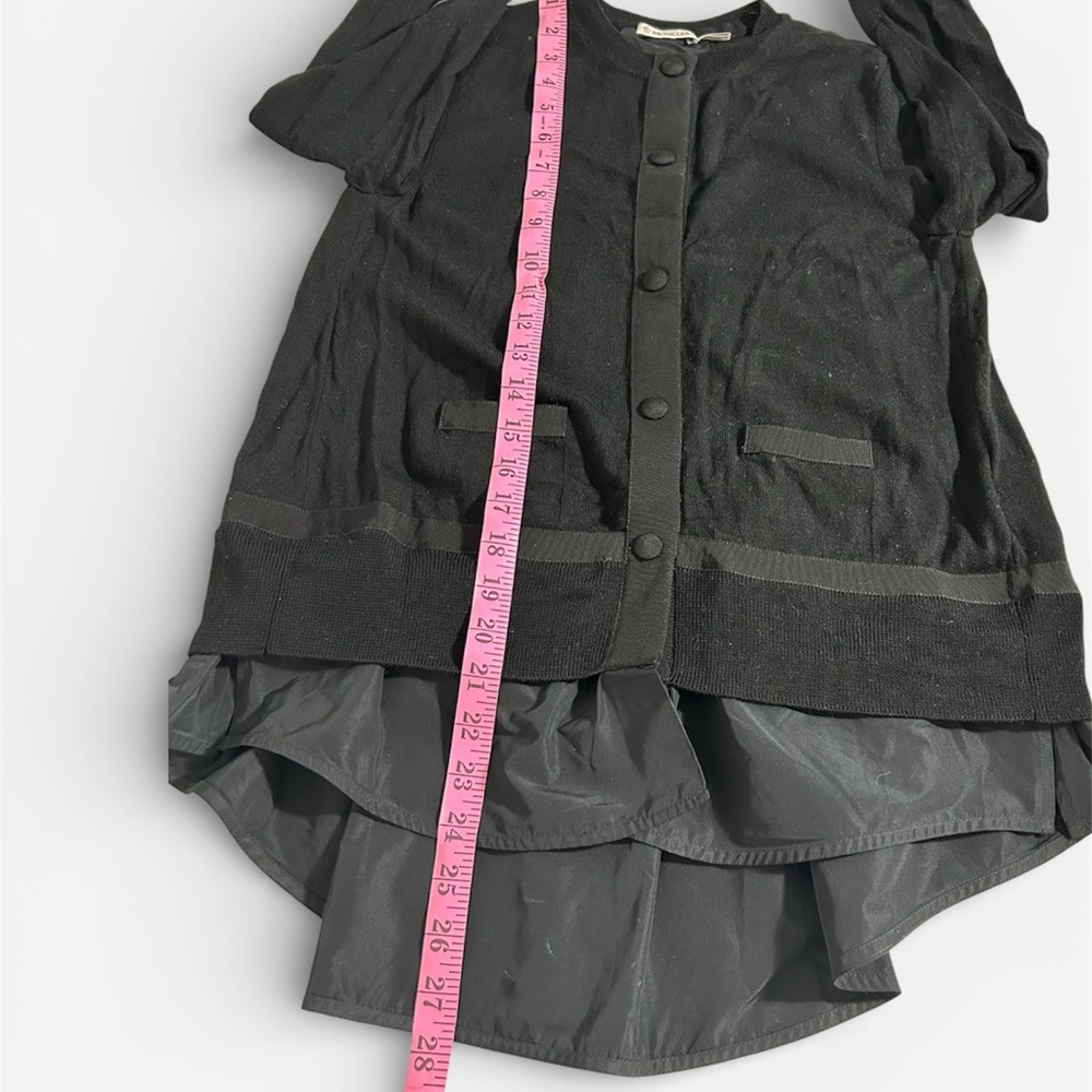 Moncler Black Knit Cardigan Button Front Size S Authentic - Picture 14 of 16